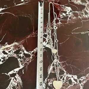 Double loop heart necklace